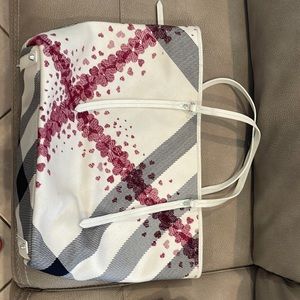 Burberry canvas heart tote